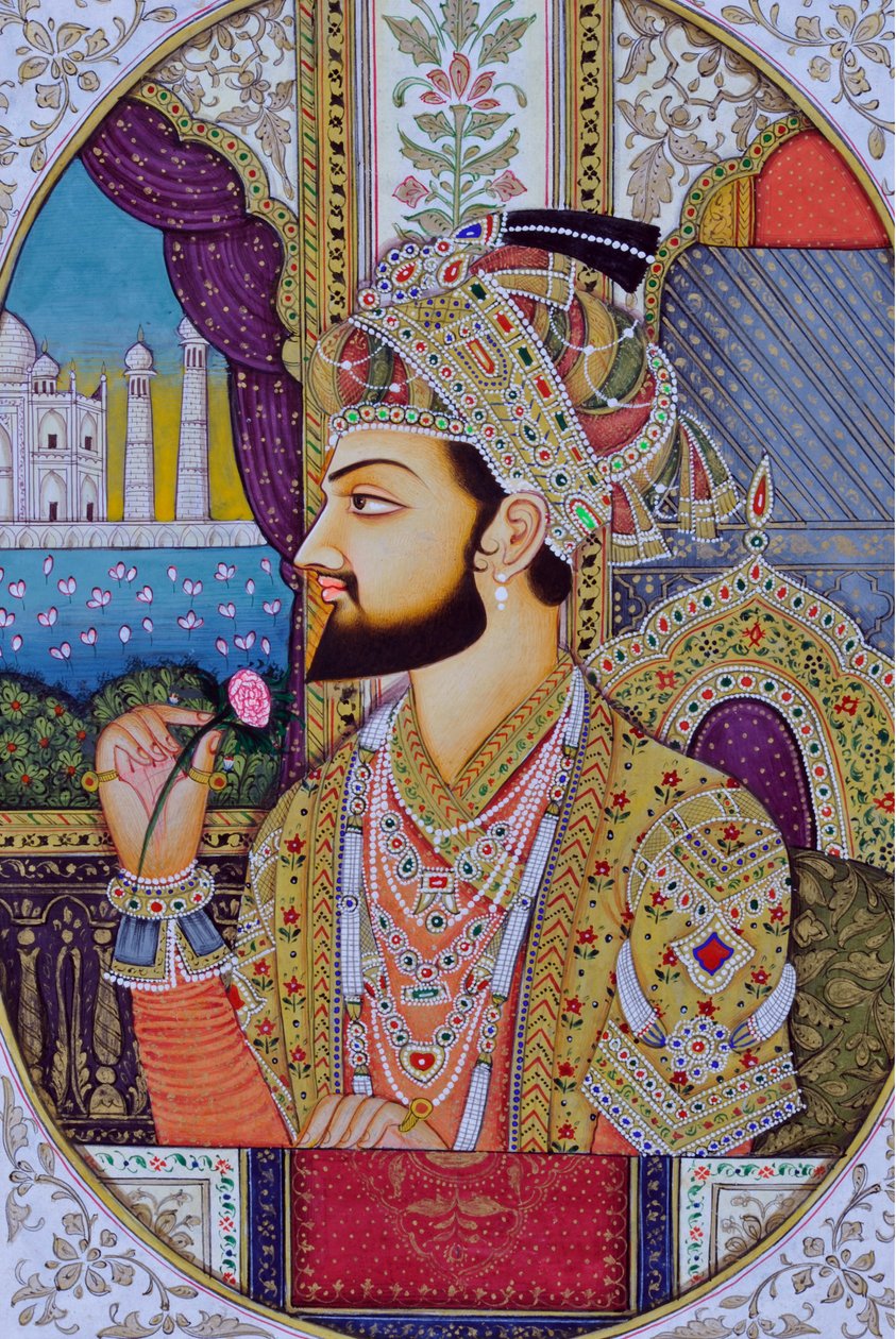 Mughul-keisari Shah Jahanin miniatyyrimaalaus Intia Aasia Intia Aasia tekijältä School Indian