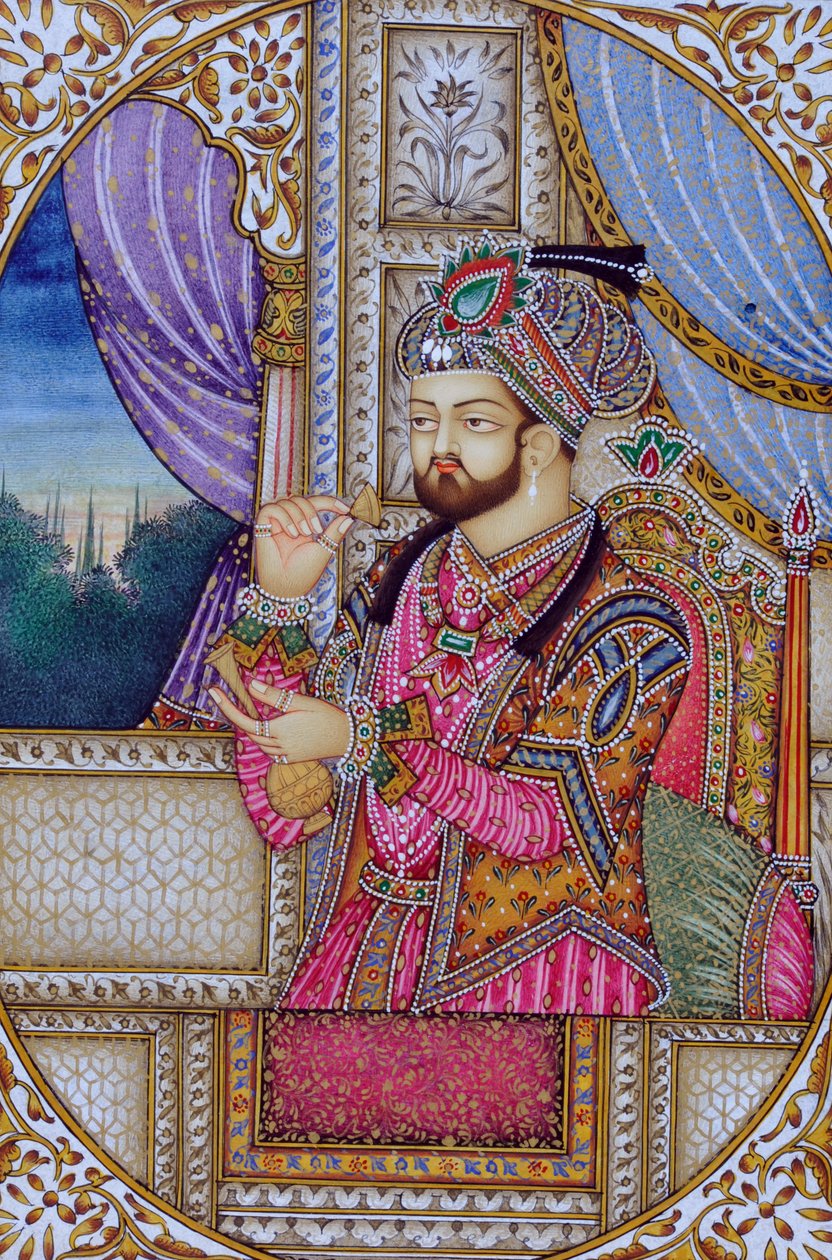 Mughul-keisari Shah Jahanin miniatyyrimaalaus Intia Aasia Intia Aasia tekijältä School Indian
