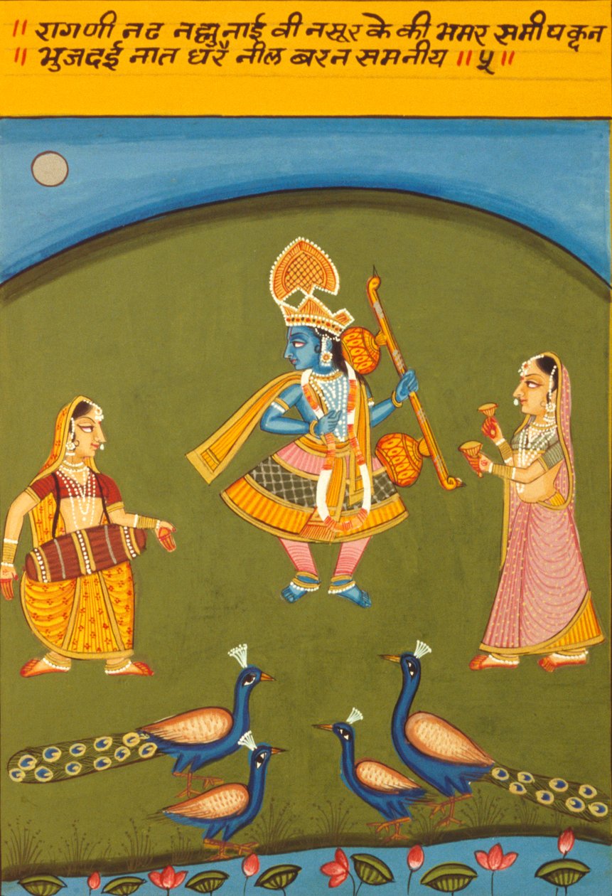 Miniatyyrimaalaus paperille, Ragini N Ad, Natnaltdwaran koulu tekijältä School Indian