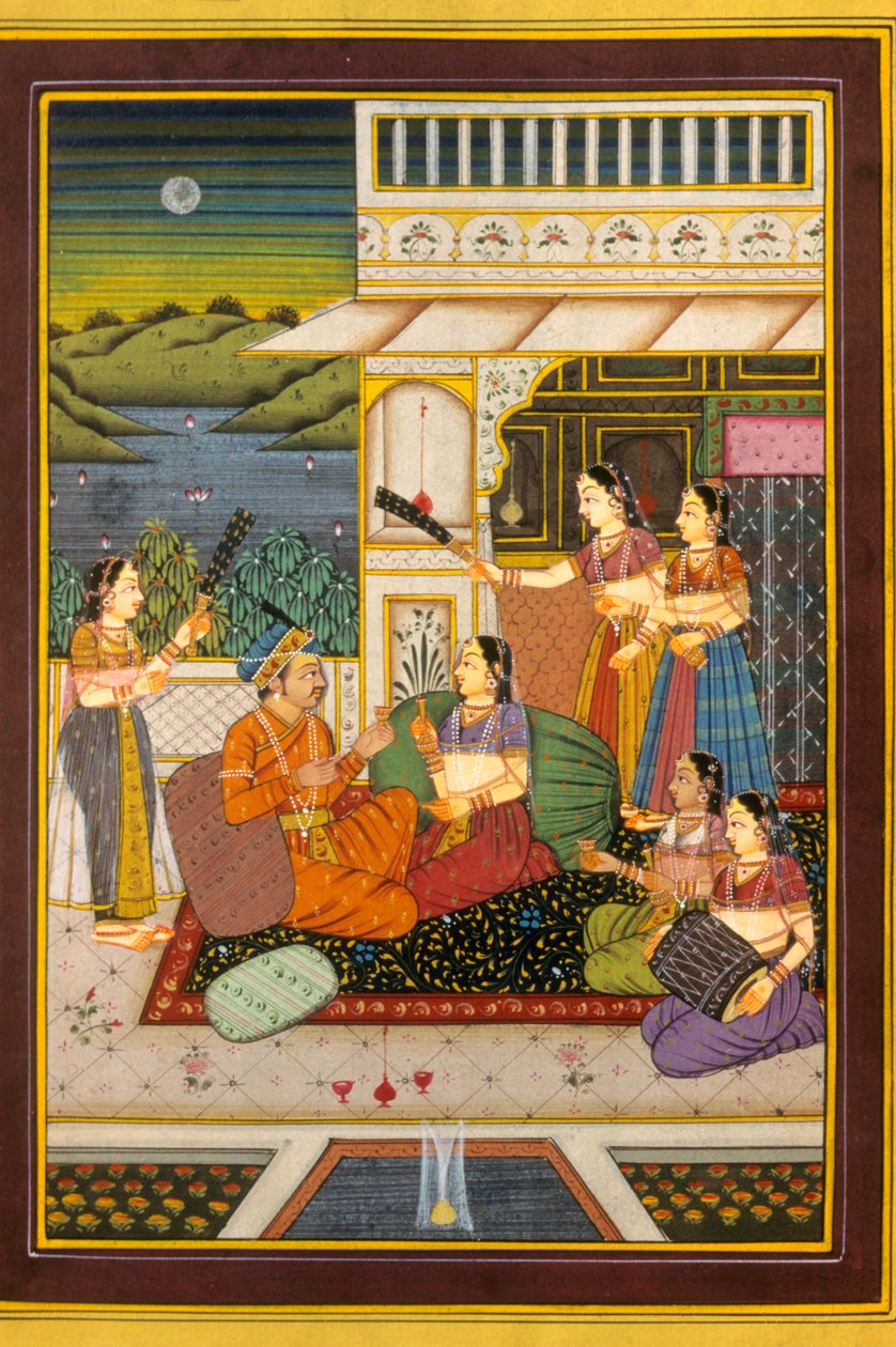 Mughul miniatyyrimaalaus, Rakkauskohtauksia, Intia tekijältä School Indian