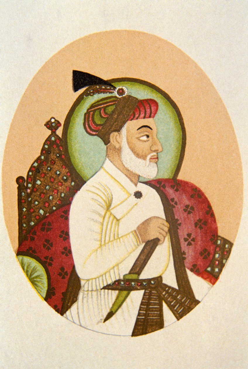 Mogulien keisari Bahadur Shahin muotokuva, Intia tekijältä School Indian