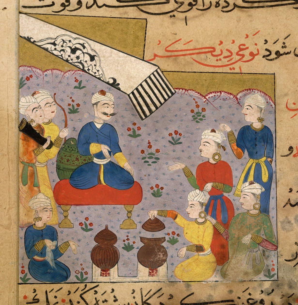 Afrodisiaakkiruoan valmistus sulttaani Ghiyath al-Dinille, osio ruoasta afrodisiaakina The Ni