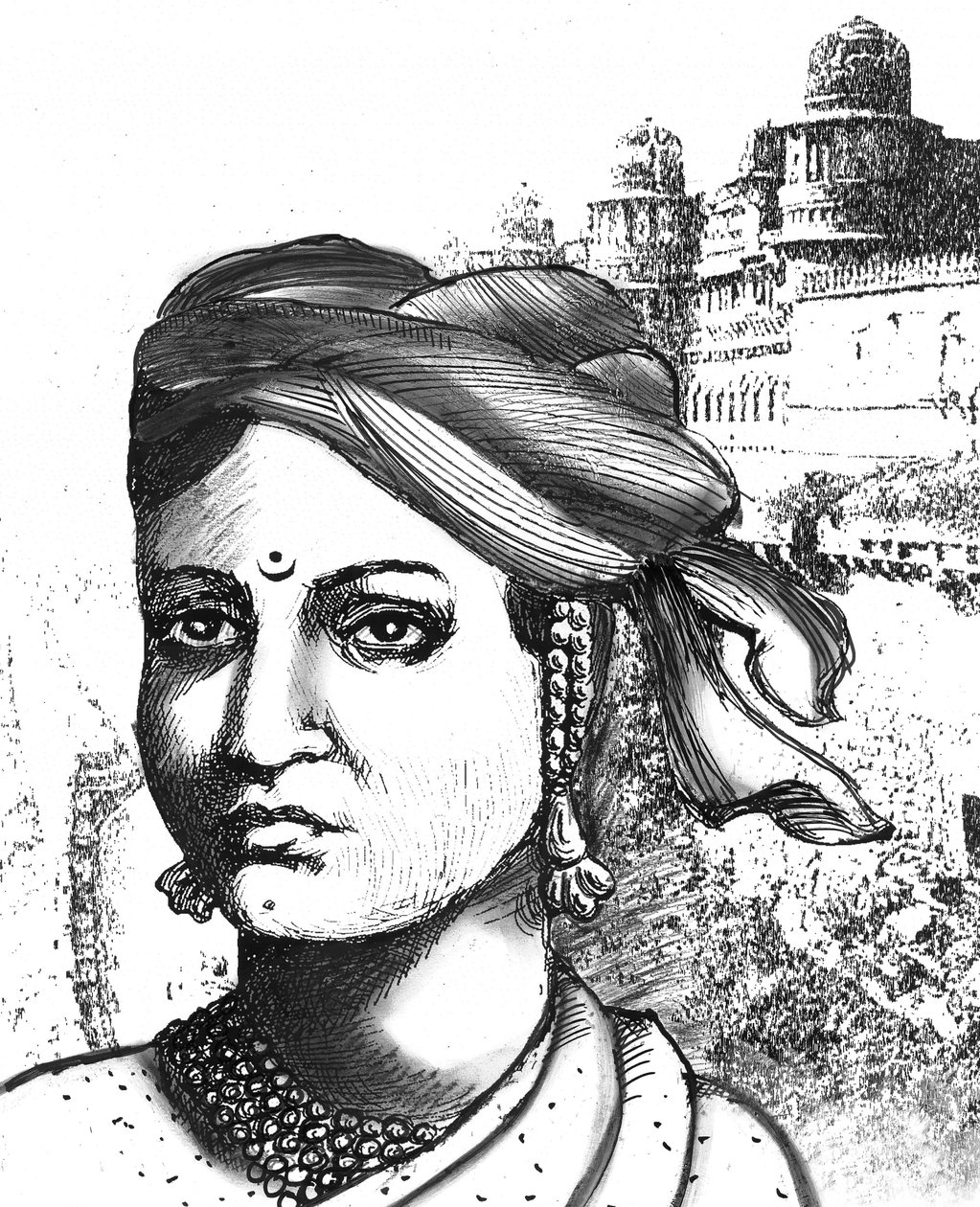 Rani Lakshmibai (litografia) tekijältä School Indian