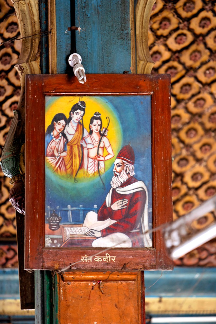 Pyhä Kabir, Shree Ram Mandir, Maharashtra (öljy paneelille) tekijältä School Indian