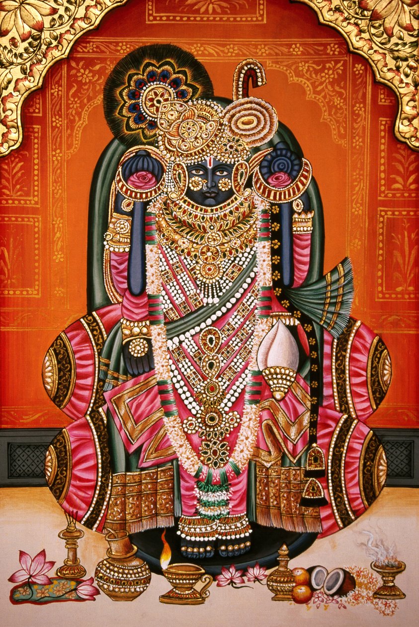 Shri Bankey Bihari miniatyyrimaalaus, Vrindavan, Mathura, Intia tekijältä School Indian