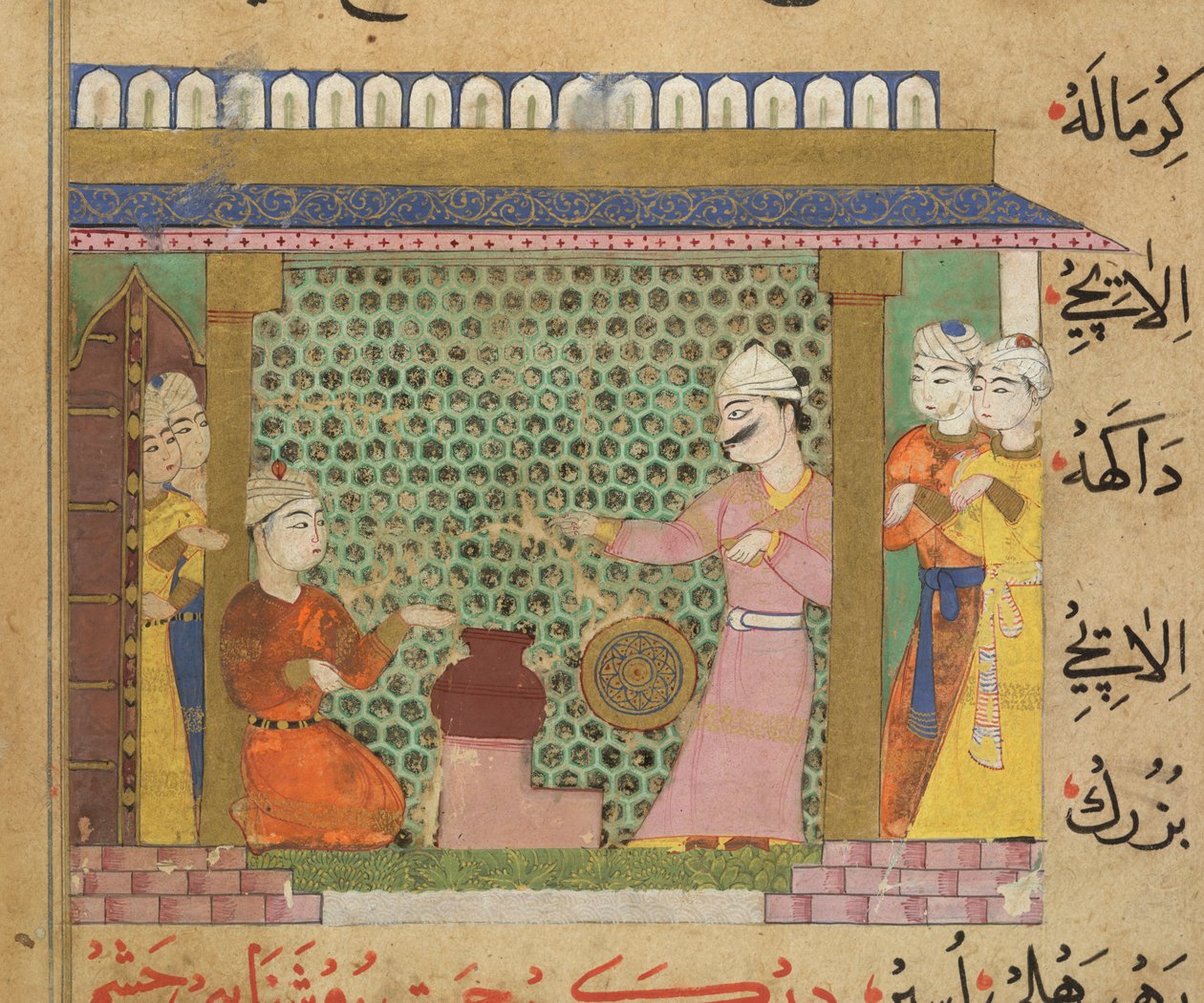 Sulttaani Ghiyath al-Din valvoo Ni