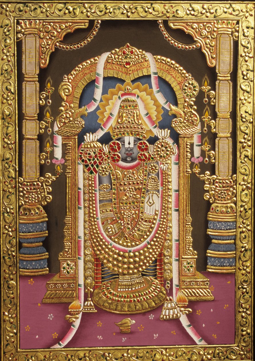 Tirupati Balaji Kulta kohokuvioitu Intia Aasia Aasia tekijältä School Indian