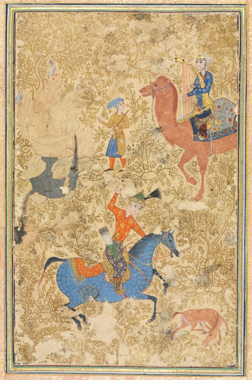 Bahram Gur ja Azada, Firdausin Shahnamasta (kuninkaiden kirja) (940-1019 tai 1025) tekijältä School Iranian