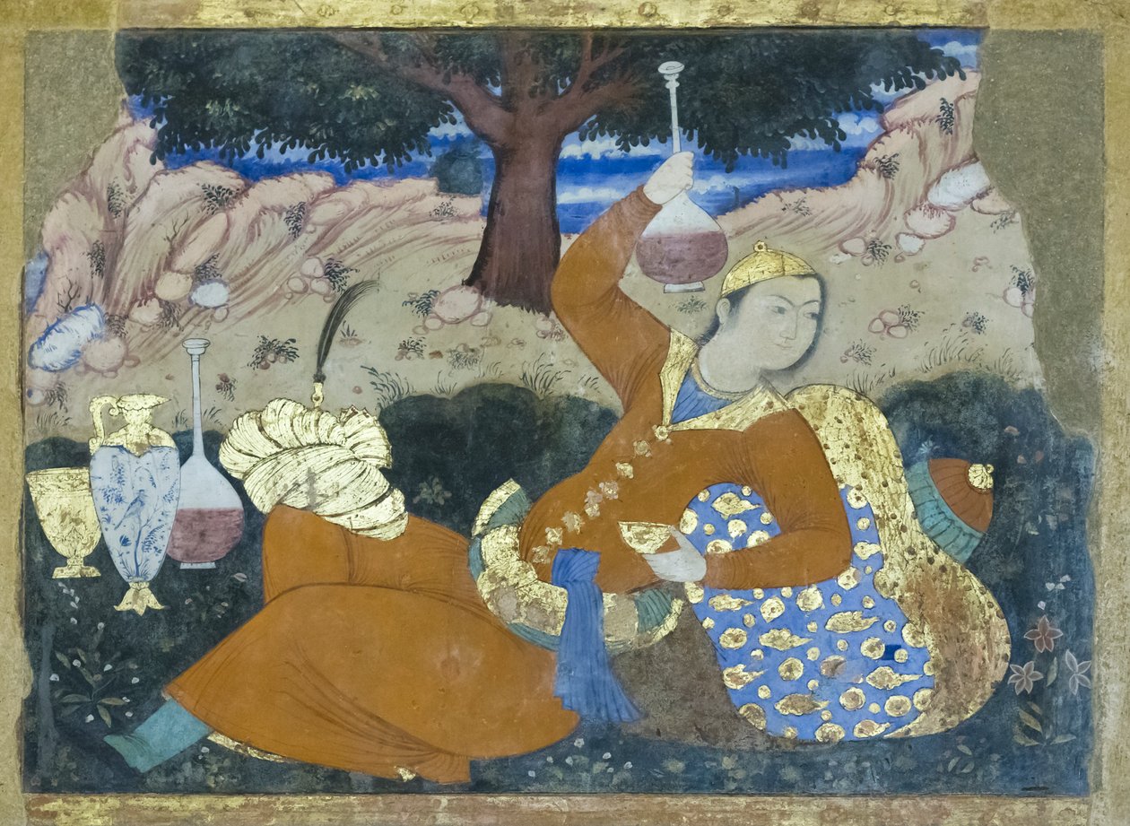 Tuoreena Chehel Sotoun Palacessa, Esfahanissa, Iranissa tekijältä School Iranian