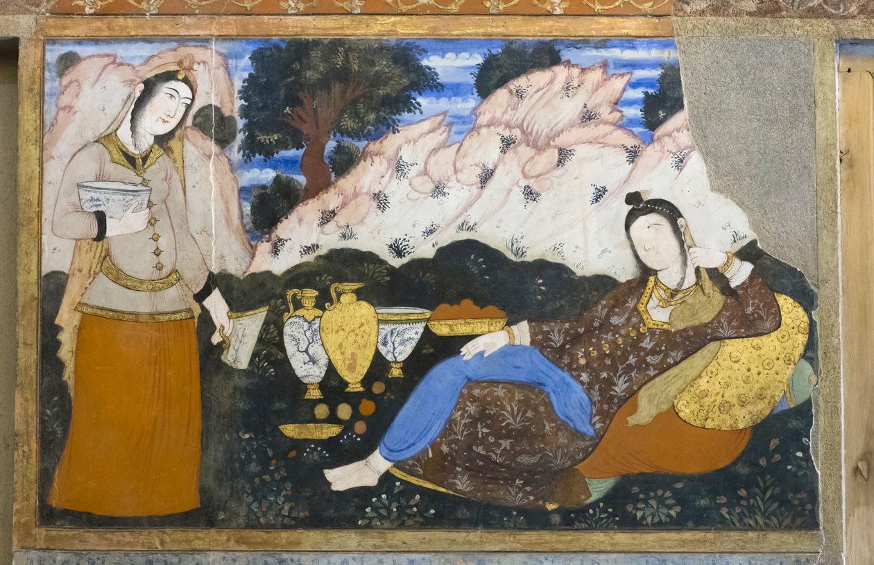 Tuoreena Chehel Sotoun Palacessa, Esfahanissa, Iranissa tekijältä School Iranian