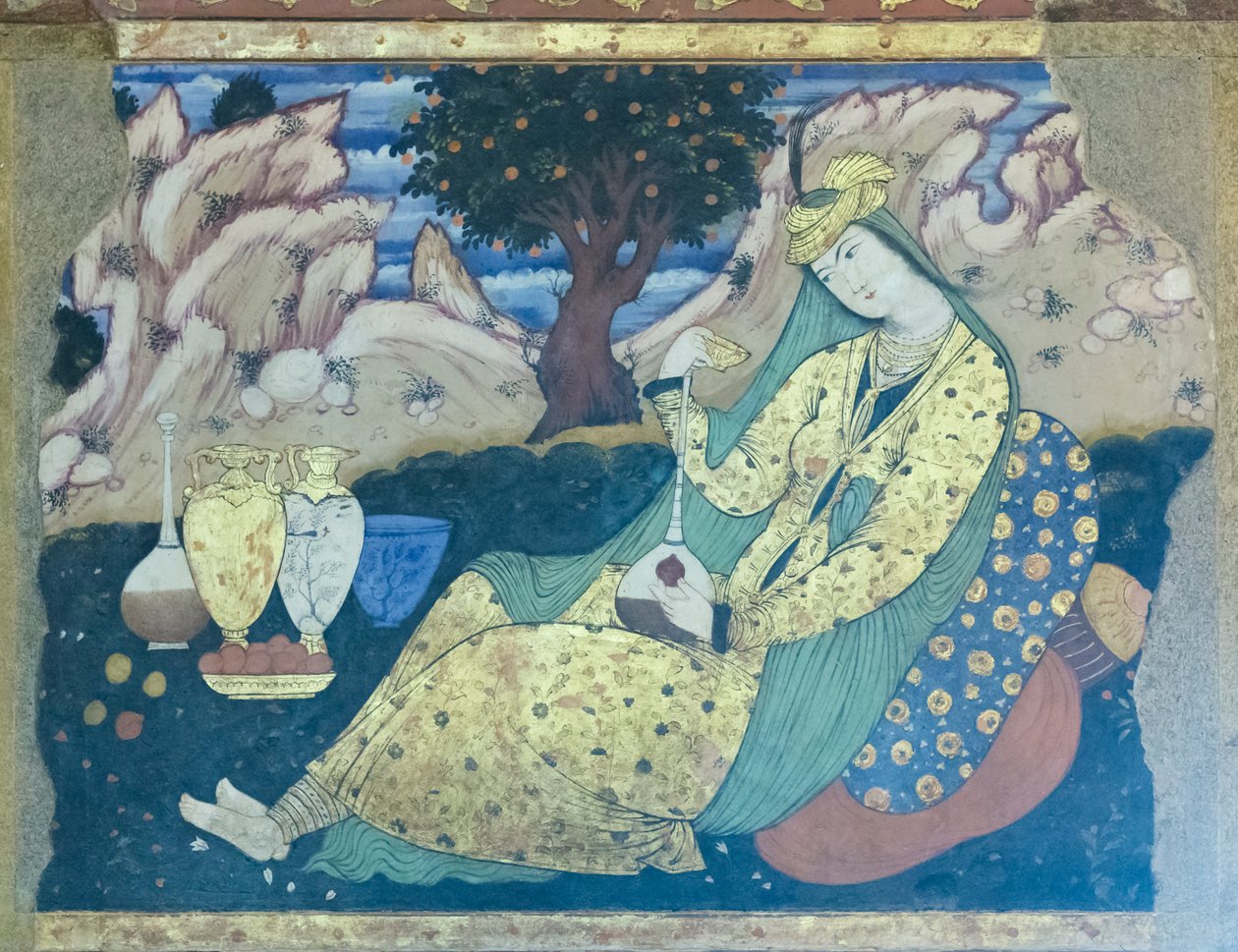 Tuoreena Chehel Sotoun Palacessa, Esfahanissa, Iranissa tekijältä School Iranian