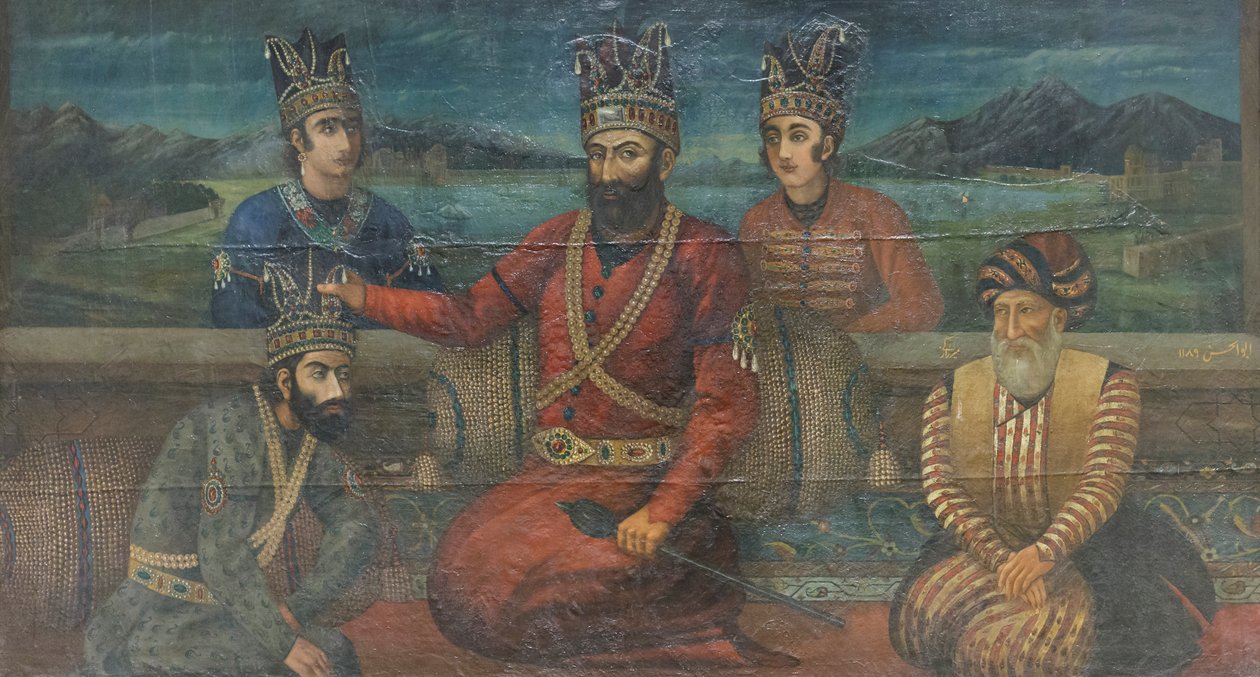 Mohammad Shah Gurkanin kruunaaminen, Nader Shah, Abolhassan (öljy kankaalle) tekijältä School Iranian