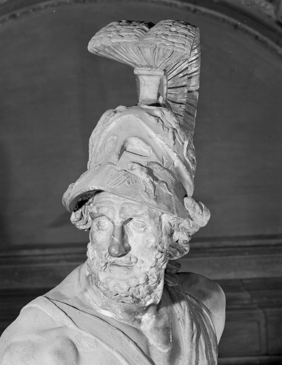Menelaus, joka tukee Patrokloksen ruumista, kopio kreikkalaisesta alkuperäisestä (marmorista) tekijältä School Italian