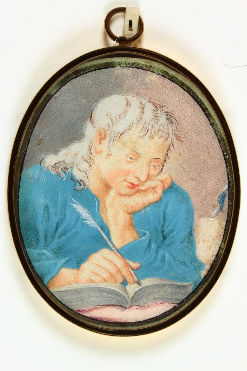 Pyhä Johannes evankelista (akvarelli vellum) tekijältä School Italian