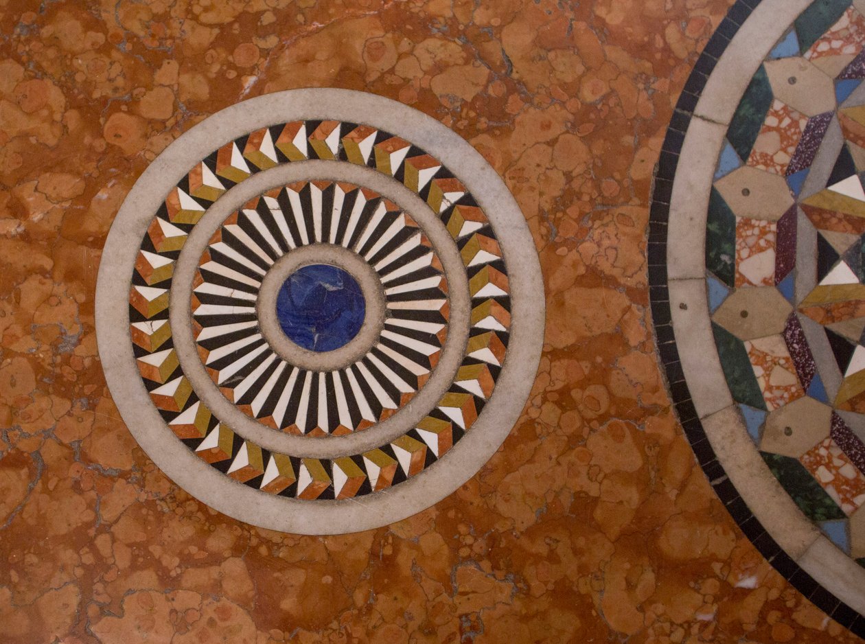 Pyhän Markuksen basilika, kirkko, jalkakäytävä (mosaiikki) tekijältä School Italian