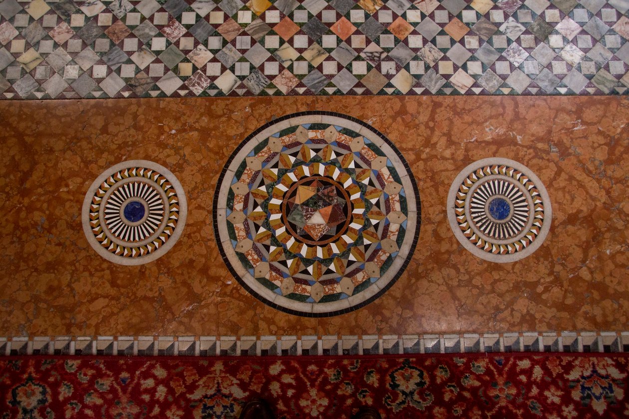 Pyhän Markuksen basilika, kirkko, jalkakäytävä (mosaiikki) tekijältä School Italian