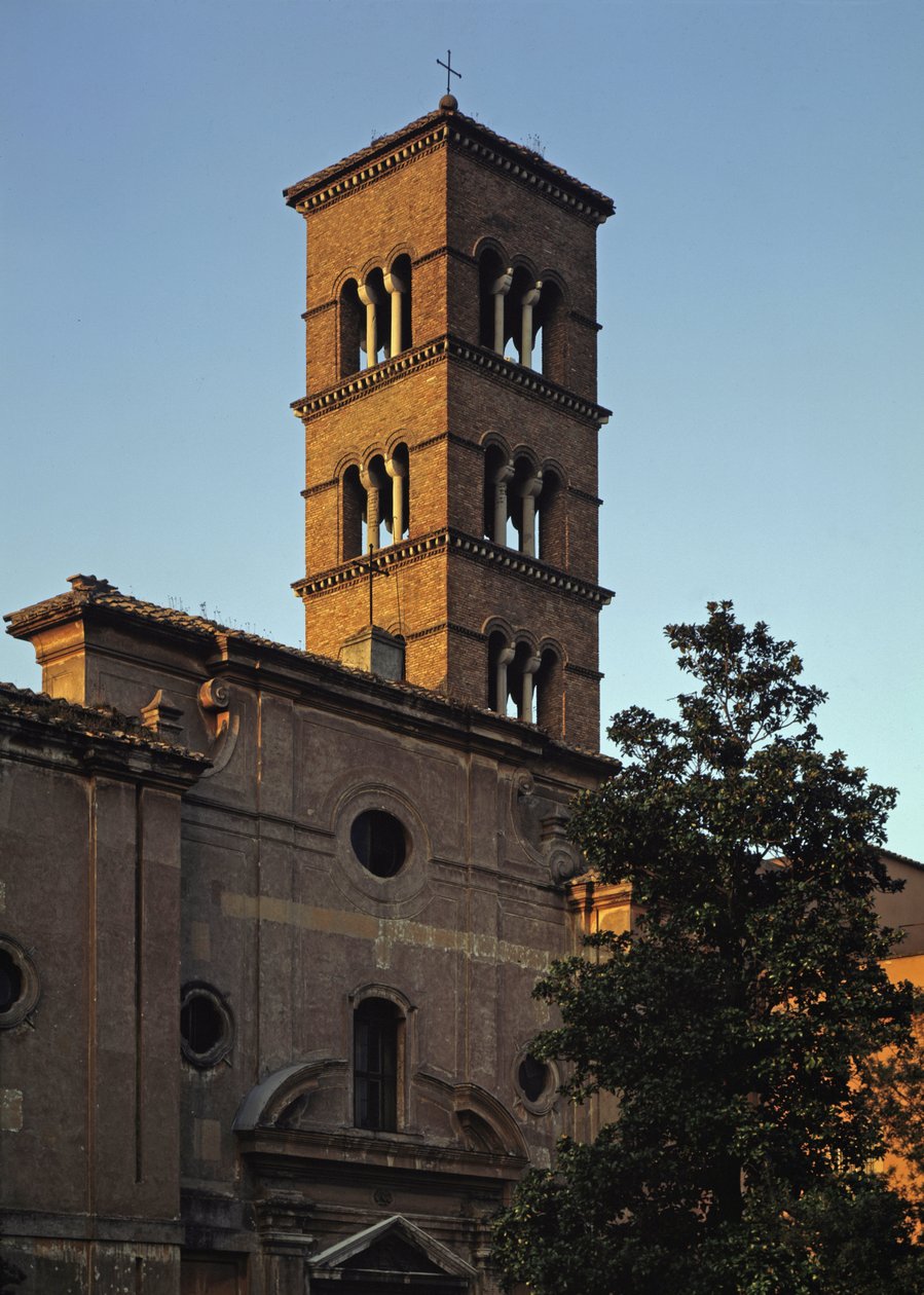 Näkymä San Sisto vecchion kirkolle, 5.-1100-luku tekijältä School Italian