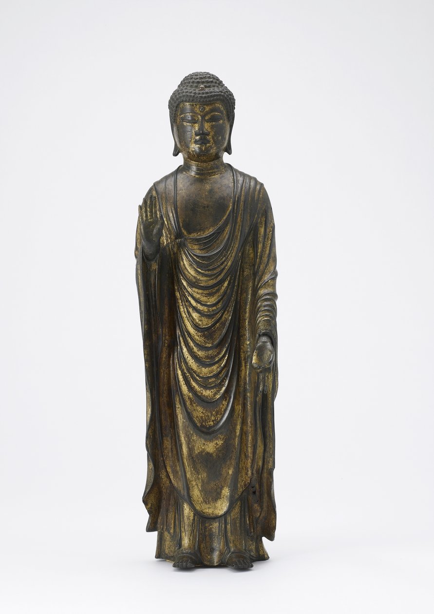 Amitabha Buddha (Amida) Äärettömän Valon Buddha, Kamakura-aika (kultattu pronssi) tekijältä Japanese School