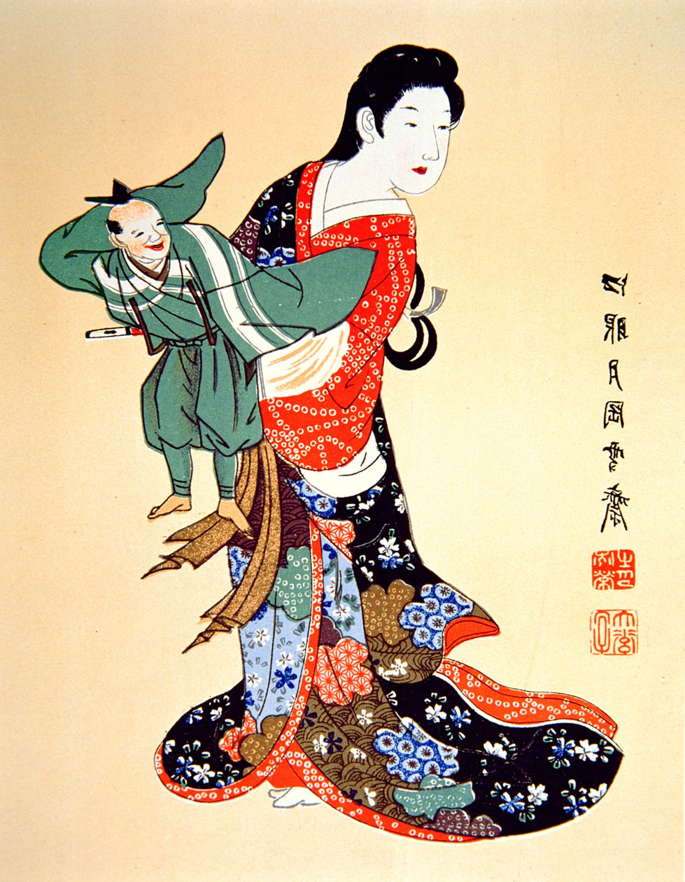 Vanhan Japanin kulttuuri - Bunraku-nukkesoittaja tekijältä School Japanese