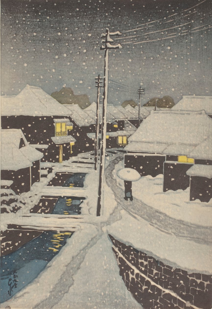 Illan lumi (puupiirros) tekijältä School Japanese