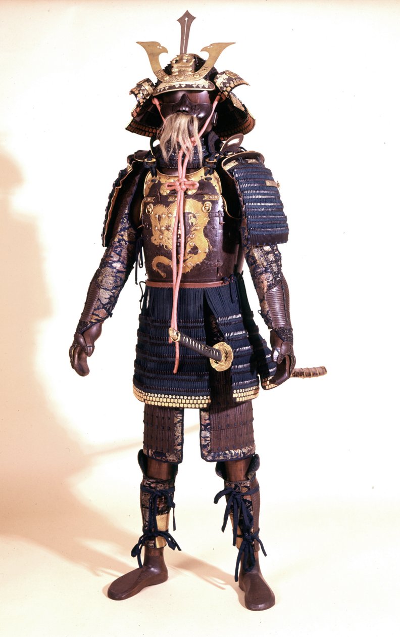 Japanilainen Samurai-panssari Myo-Chin Mune-Tsugi, 1500-luvun loppu tekijältä Japanese School