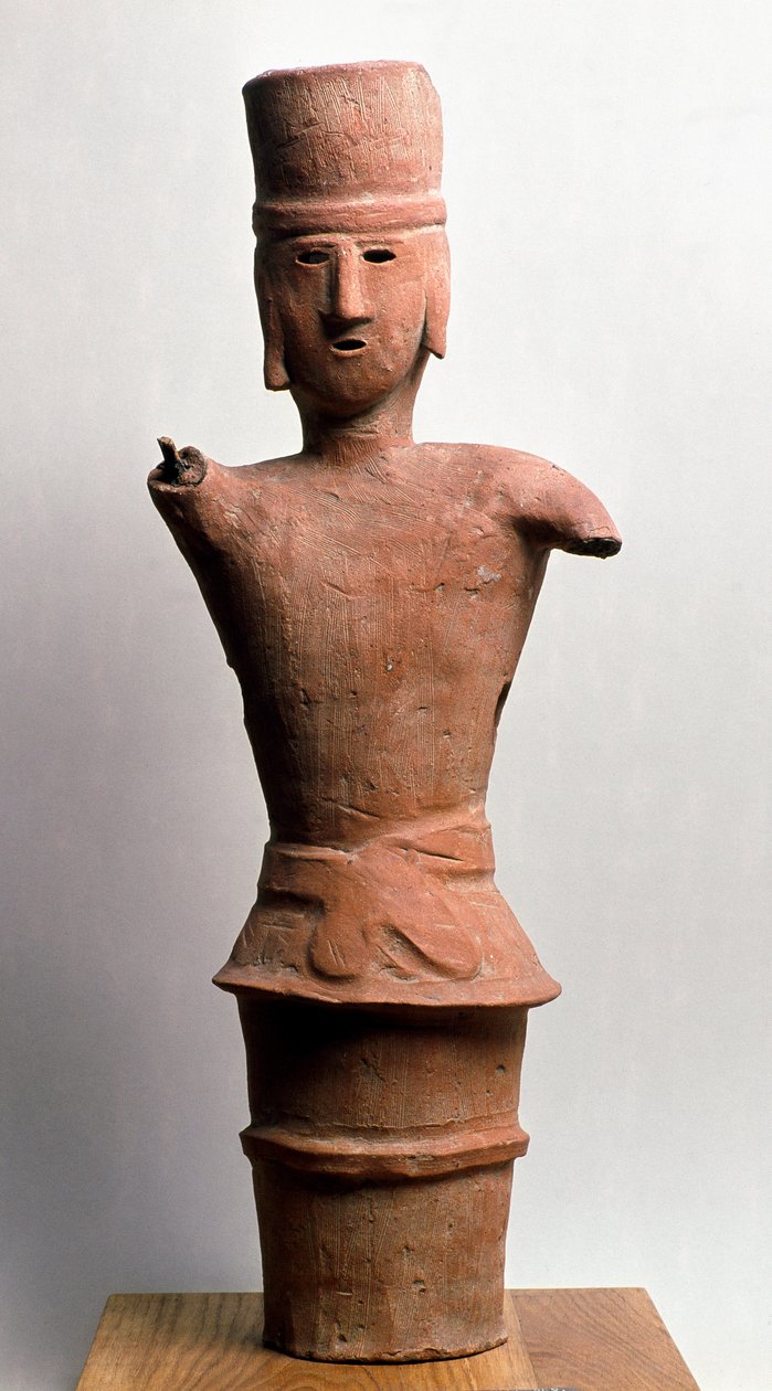 Terrakottahautajaiset Haniwa, kofun-aika 3.-6. vuosisadalla tekijältä Japanese School