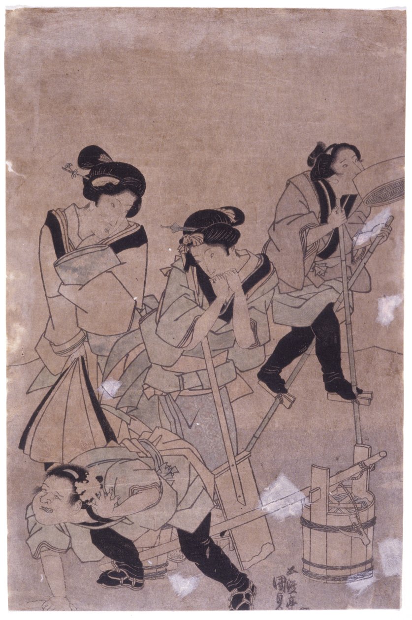 Nimetön (värillinen puupiirros) tekijältä School Japanese