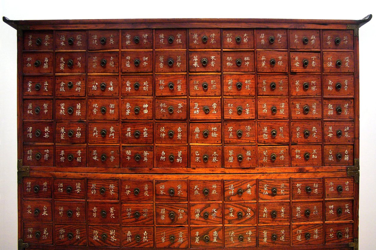 Puiset lääketieteelliset huonekalut, Joseon-kausi, Coree, Kim Chong-hak -kokoelma. Valokuvaus, Soulin kansallismuseo, Korean tasavalta, 2006. tekijältä School Korean