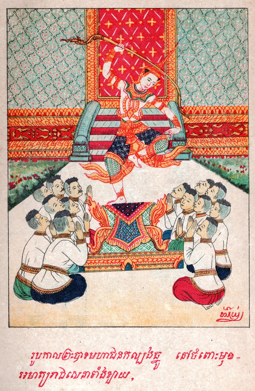 Mahajanka Jataka. /. 1910 (kuva) tekijältä School Laotian