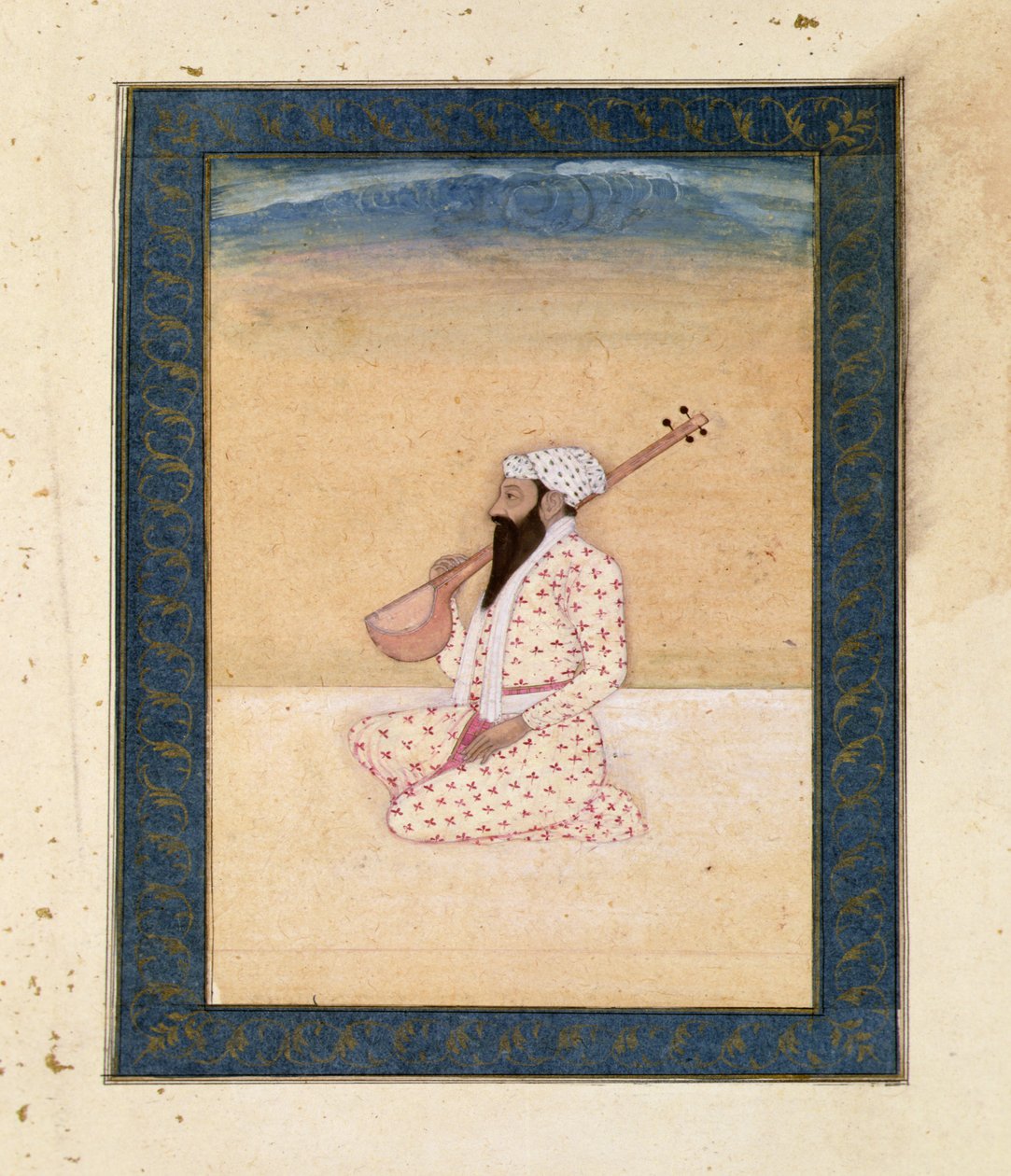 Parrakas Tambura Player, Large Clive Albumilta tekijältä School Mughal