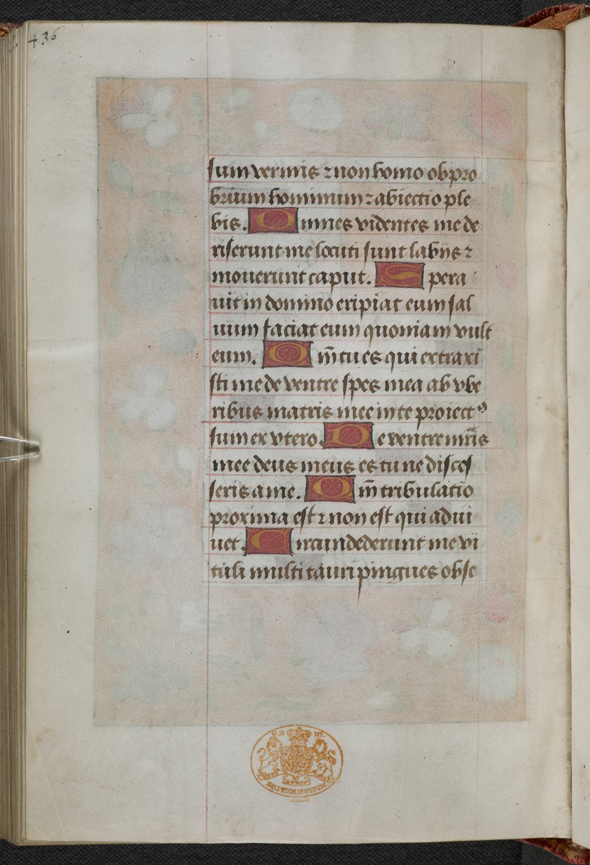 Kings 9, f.232v, tuntikirja, Sarumin käyttö ("Anne Boleynin tuntikirja") (pergamentti). tekijältä School Netherlandish