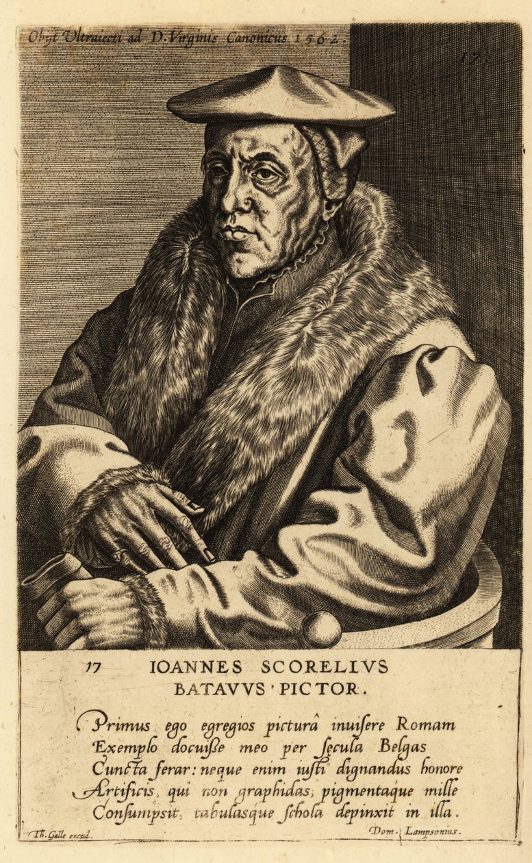 Hollantilaisen taidemaalarin Jan van Scorelin muotokuva tekijältä School Netherlandish