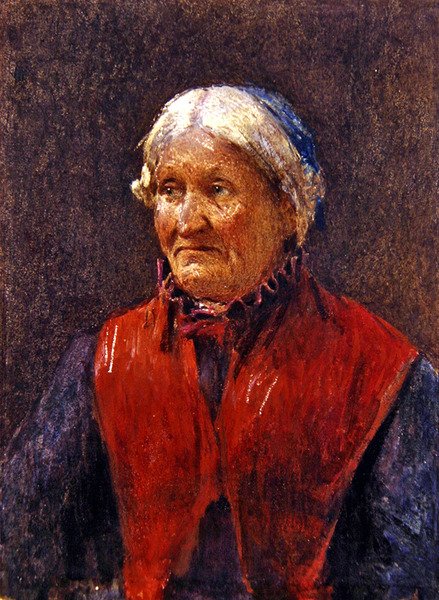 Vanhus nainen (pastelli paperille) tekijältä School Newlyn