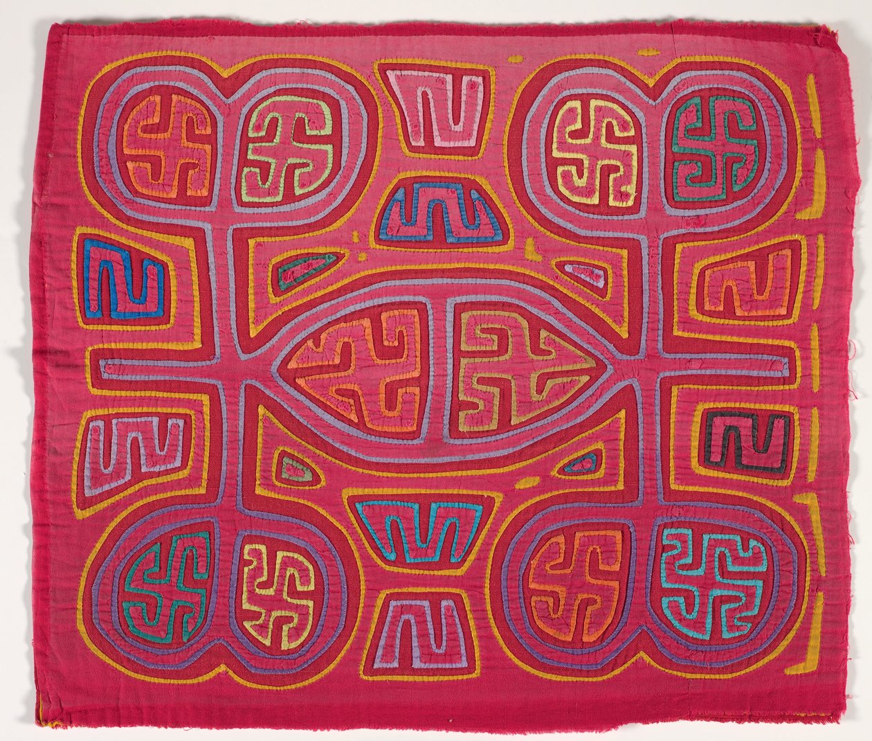 Paitapaneeli (mola), Kuna People, San Blas Islands, noin 1950-luku (applikoitu puuvilla) tekijältä School Panamanian
