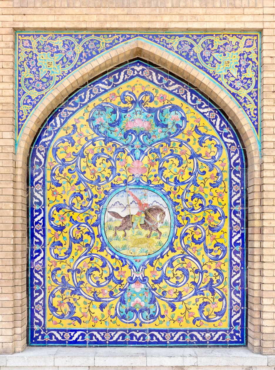 Tiletyö Golestanin palatsissa, Teheran, Iran (kuva) tekijältä School Qajar