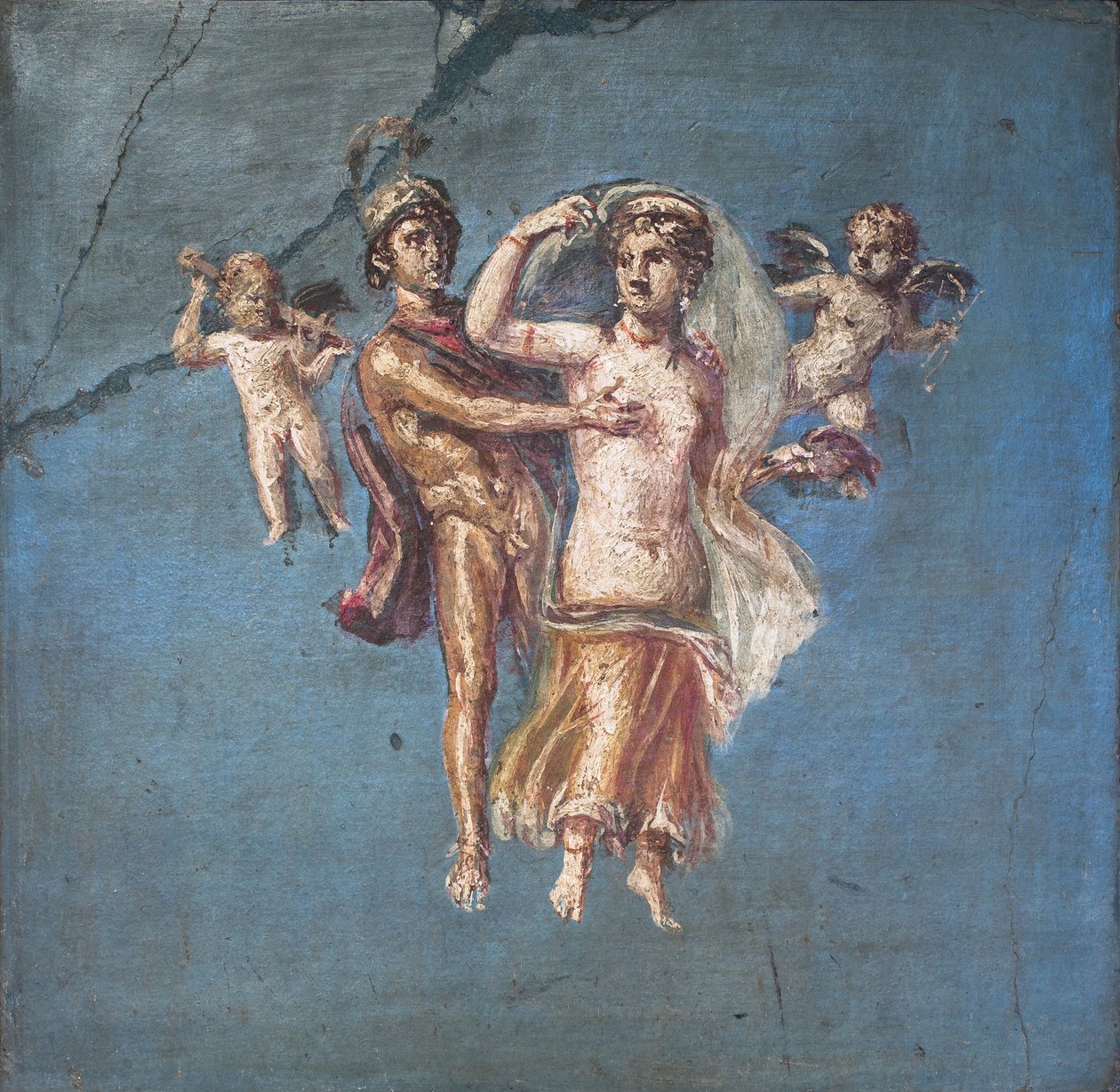 Mars ja Venus sinisellä pohjalla, Herculaneum tekijältä School Roman
