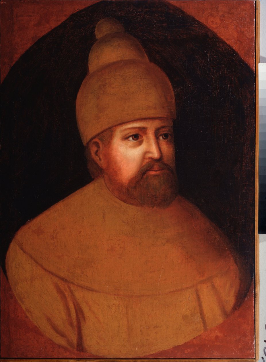 Venäjän tsaari Mikael I Fjodorovitš Romanovin (1596-1645) muotokuva. Venäläisen mestarin maalaus, öljy kankaalle, 1600-luvun toinen puoli. Perinteistä venäläistä taidetta. Alueellinen taidemuseo, Rostov-on-Don (Venäjä). tekijältä School Russian