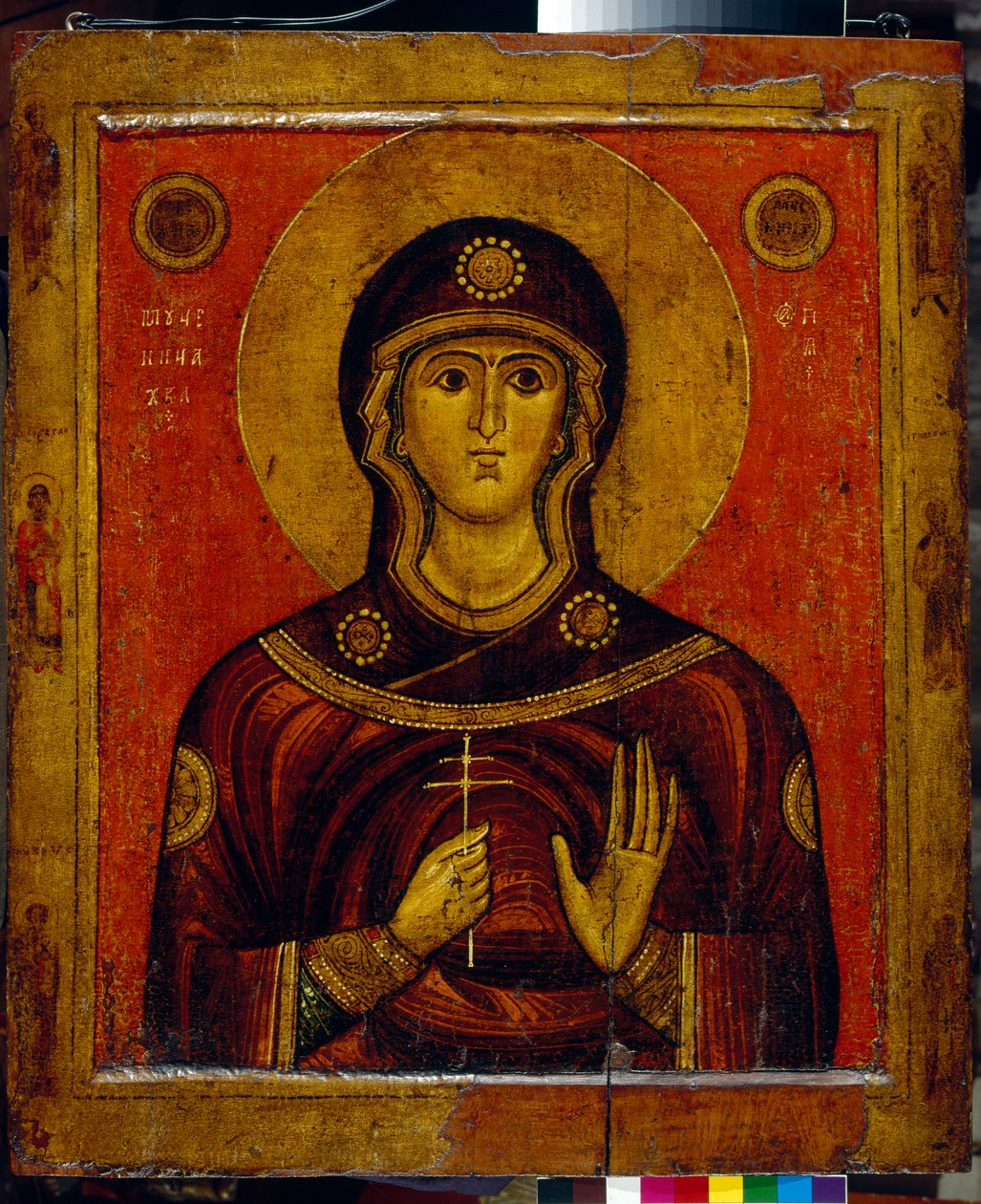 Saint Juliana of Nicomedia (4. vuosisadan alku) (Saint Juliana) - Novgorodin perinteen ikoni (Venäjä), tempera puulla, 1200-luvun alku - Valtion Tretjakovin galleria, Moskova tekijältä School Russian