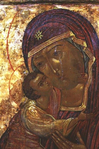 Jumalanäiti Theodorovskaya, ikoni, 1500-luvun loppu (tempera paneelissa) tekijältä School Russian