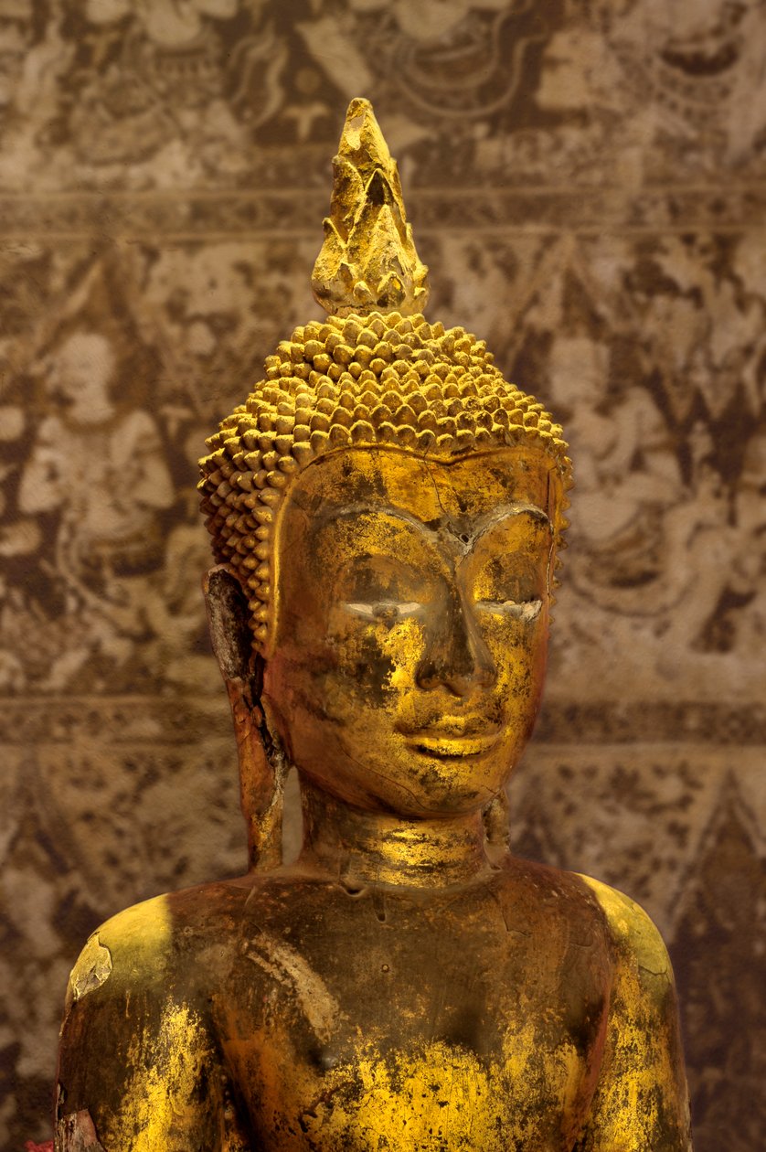 Ayutthaya-tyylinen Buddha-kuva (kullattu pronssi) tekijältä School Siamese