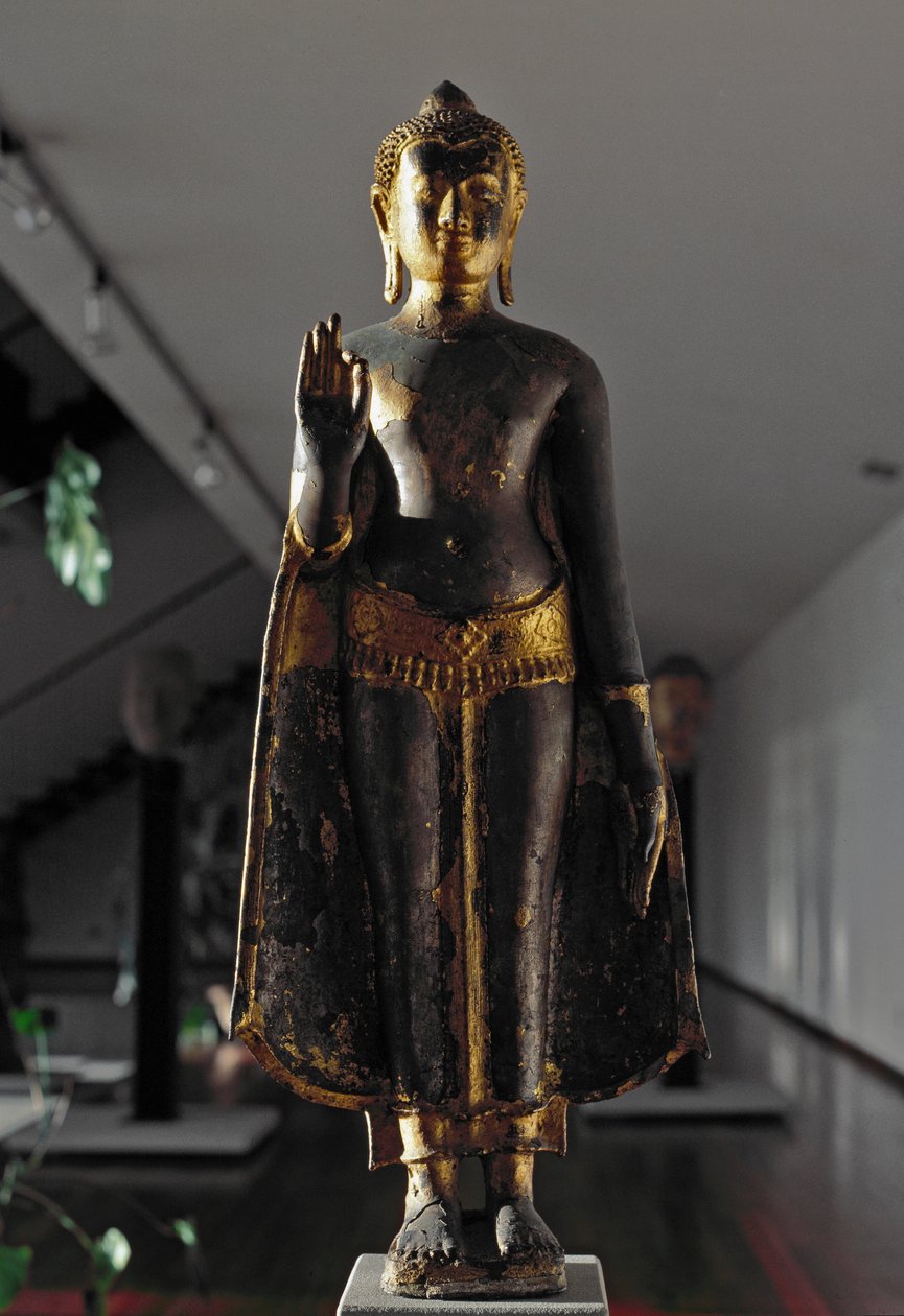 Lopaburi-tyyli: Abhyamudra Buddha (veistos tekijältä School Siamese