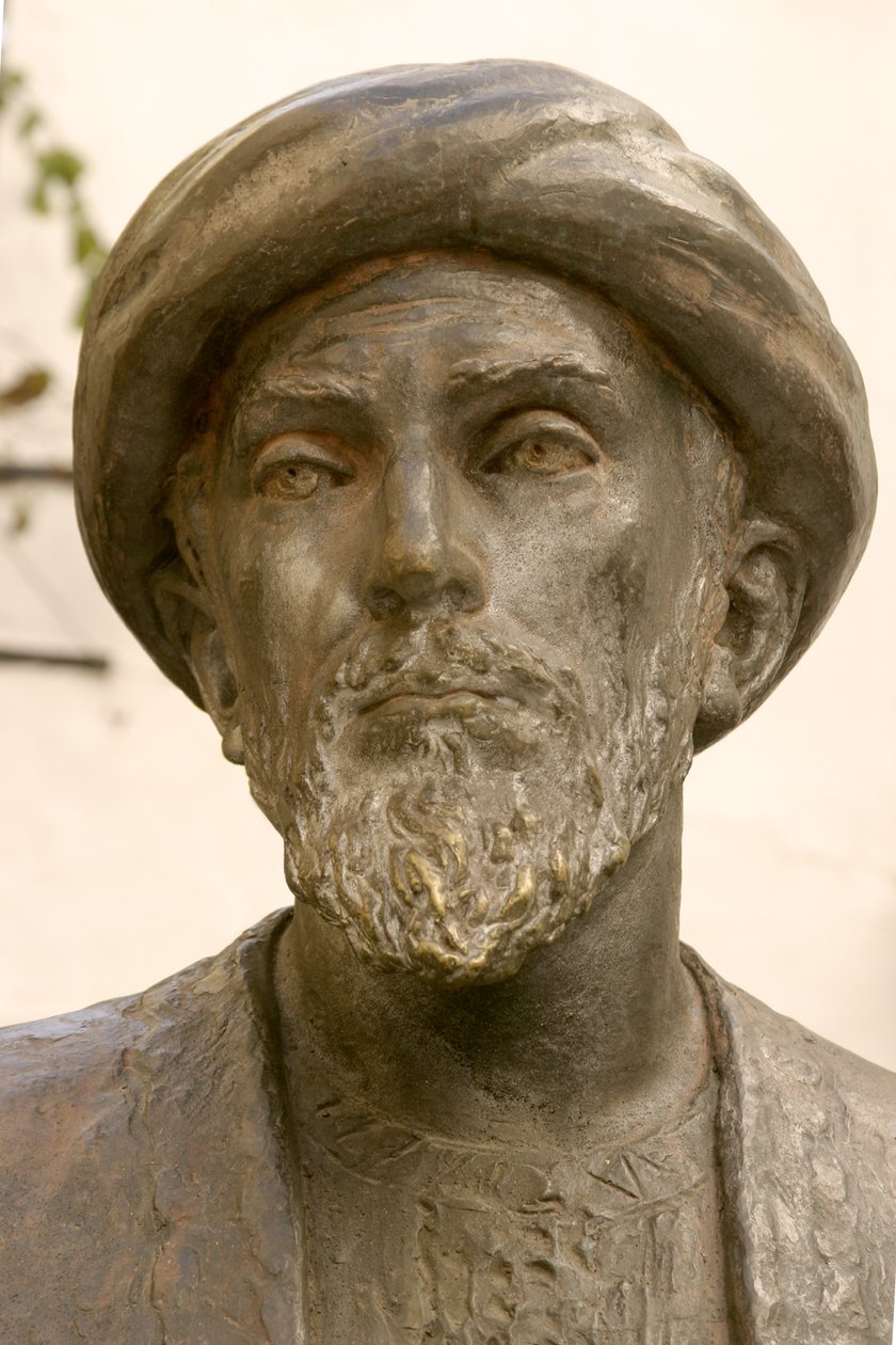 Moses Maimonidesin päällikkö (1135-1204) (pronssi) (237390:n yksityiskohta) tekijältä School Spanish