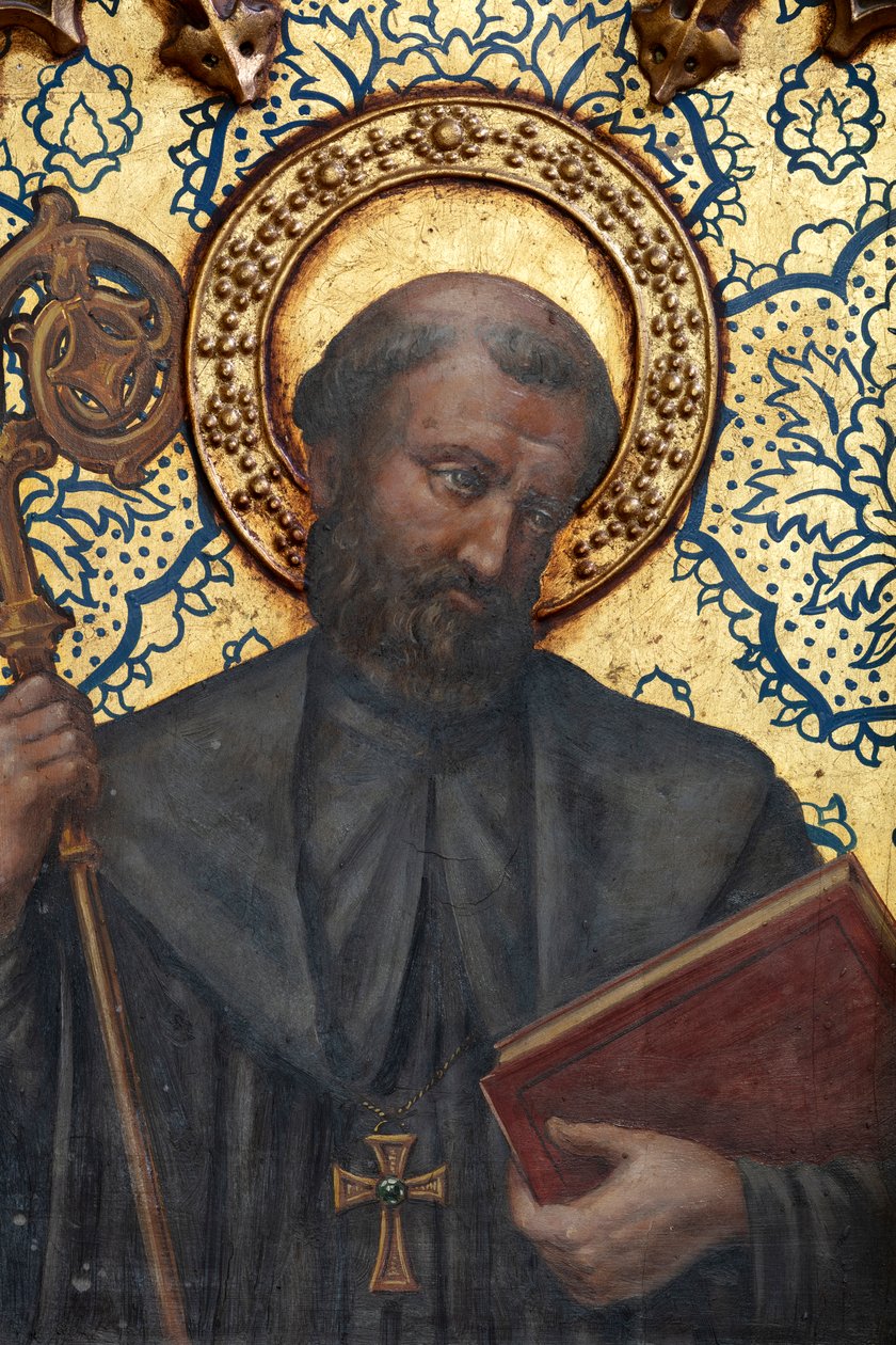 Eremitaasi (Nuestra Señora de La Plazan Eremitaasi). Sisätilat. Alttari. Yksityiskohta. Alttari (maalaus) tekijältä School Spanish