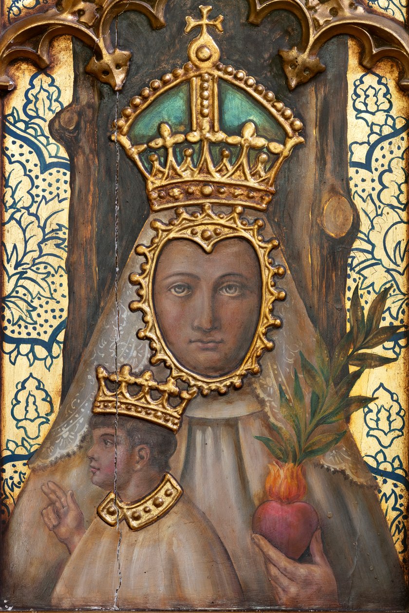 Eremitaasi (Nuestra Señora de La Plazan Eremitaasi). Sisätilat. Alttari. Yksityiskohta. Alttari (maalaus) tekijältä School Spanish