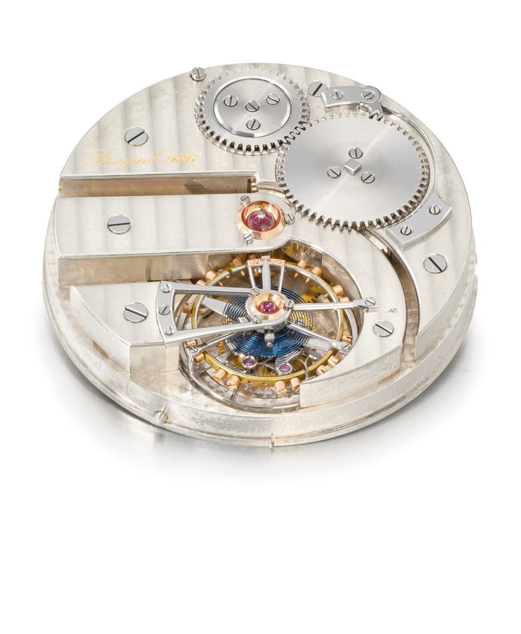 Avaimeton yhden minuutin tourbillon-kello, Breguet no. 986 (lasi ja metalli) (katso myös 1127360) tekijältä Swiss School