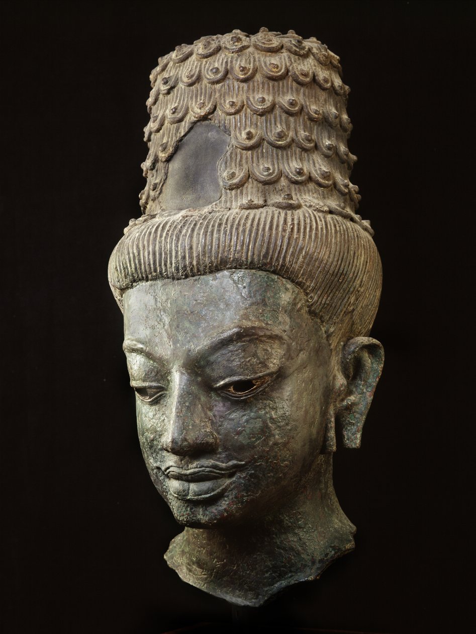 Bodhisattvan jättiläinen pää (pronssi) tekijältä School Thai