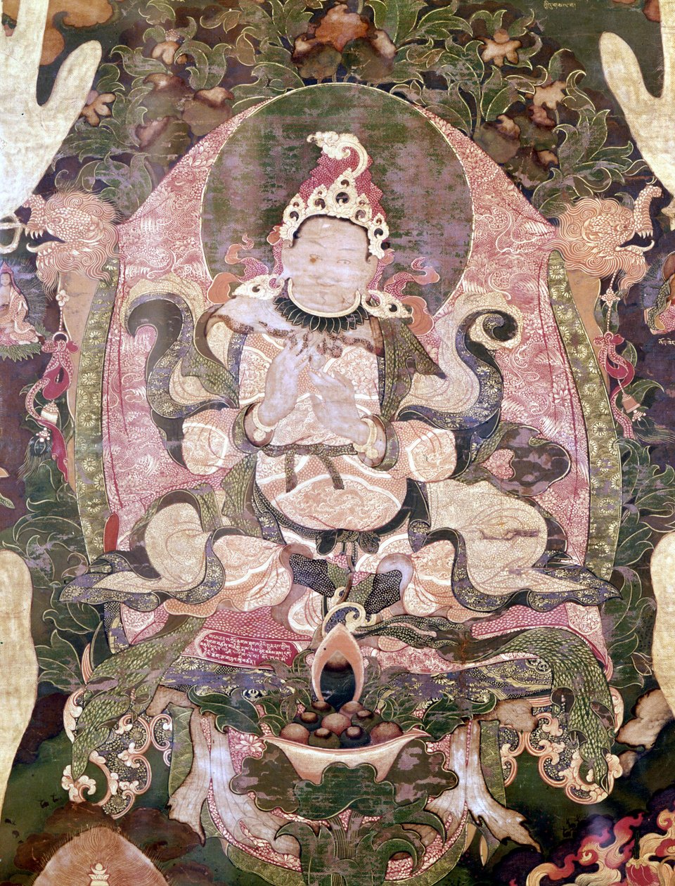 Gnya-khri-bcan-po, Tiibetin ensimmäinen kuningas. Thai-tiibetiläinen Pariisin museo Guimet tekijältä School Tibetan