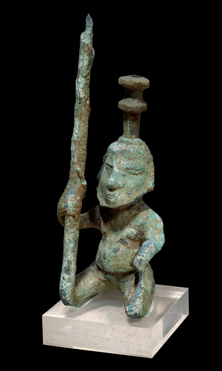 Civilization Dongson: pronssinen lampun pidike. 300 eKr.-200 jKr. Vietnamista. Pariisi, Guimetin museo, Aasian taiteen kansallinen museo tekijältä School Vietnamese
