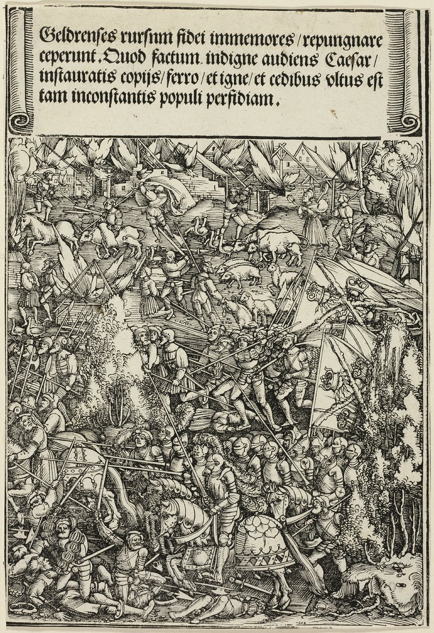 Toinen sota Gueldresissä Maximilian I:n riemukaaresta tekijältä School of Albrecht Dürer
