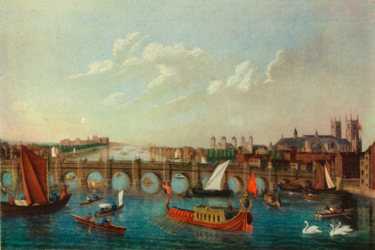 Kuninkaallinen proomu Thames-joella, Lontoo, c1751, 1947. tekijältä School of Samuel Scott